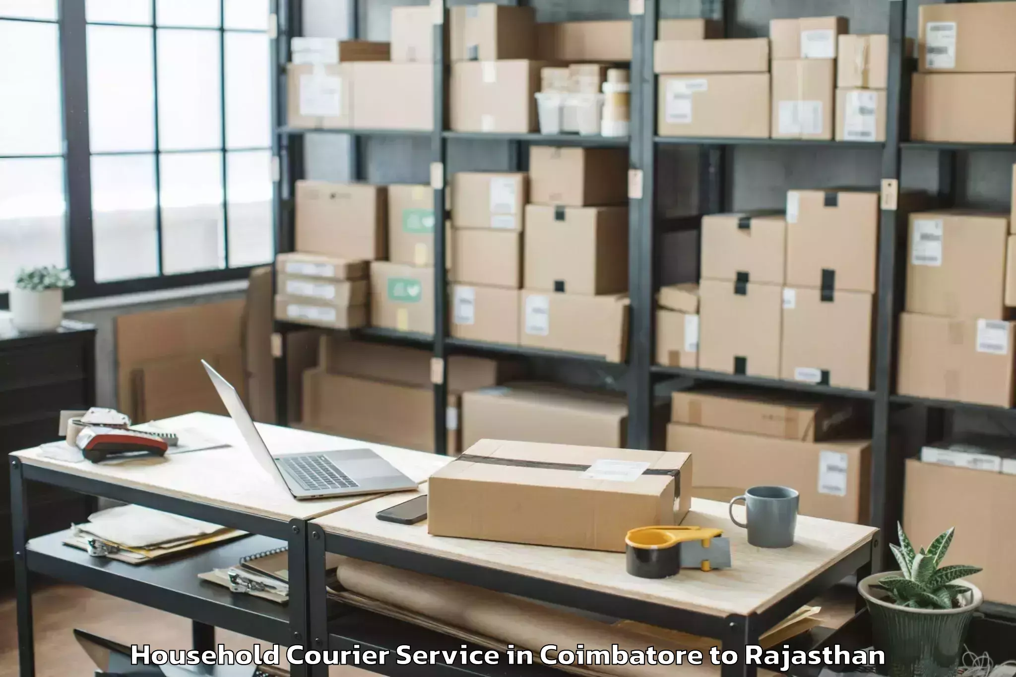 Reliable Coimbatore to Banswara Household Courier